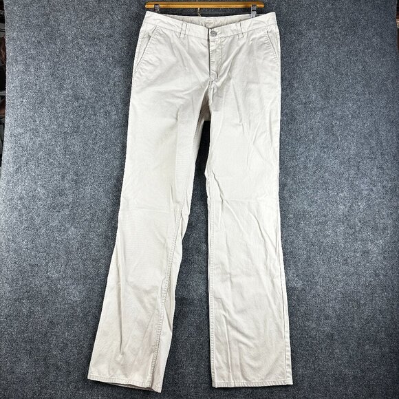 Bonobos Pants Mens 35 Boot Fit  Washed Chino Beige Cotton Pockets - Picture 1 of 7